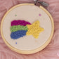 Starlight Wish French Knot Embroidery Hoop 🌟🌈