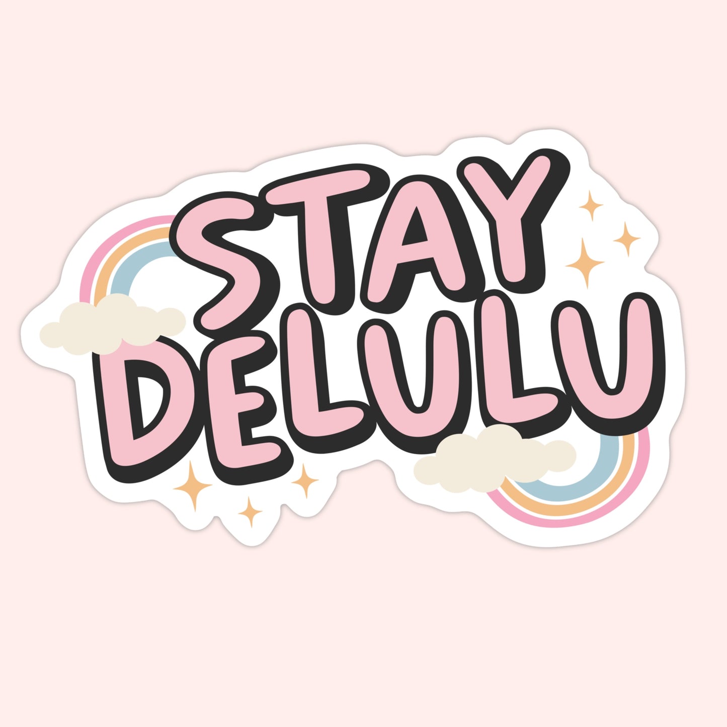 Delulu Dreams Rainbow Sticker