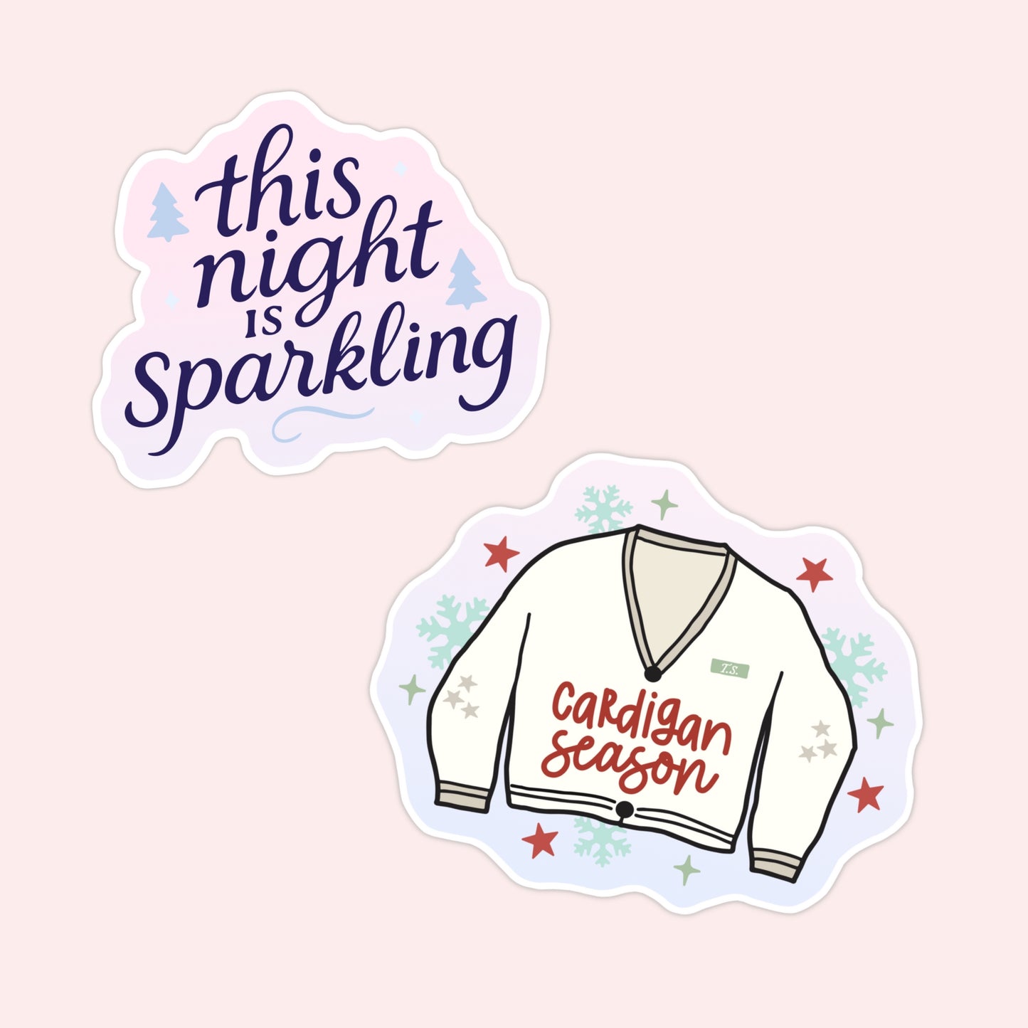 taylor inspired winter quote and cardigan vinyl stickers