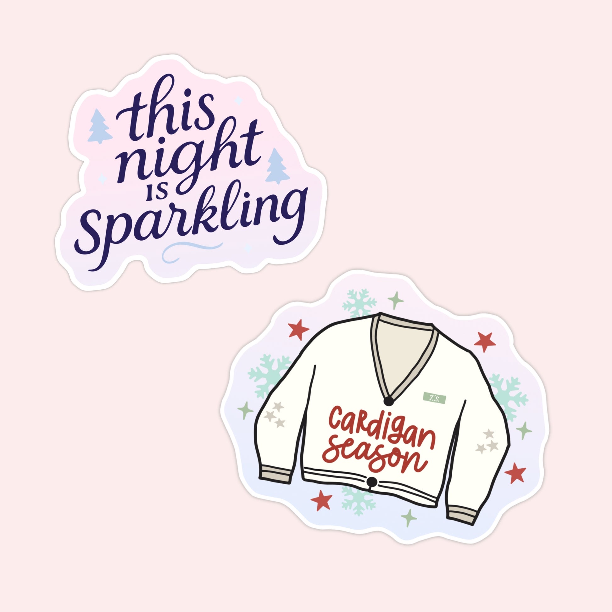 taylor inspired winter quote and cardigan vinyl stickers