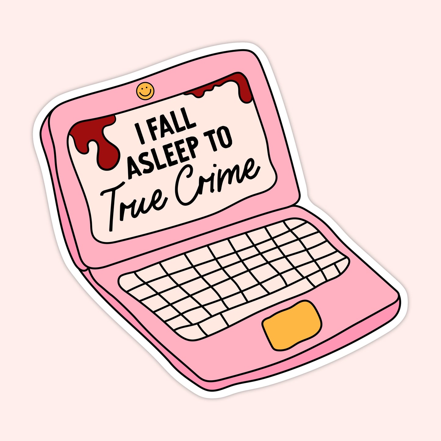 True Crime Laptop Sticker