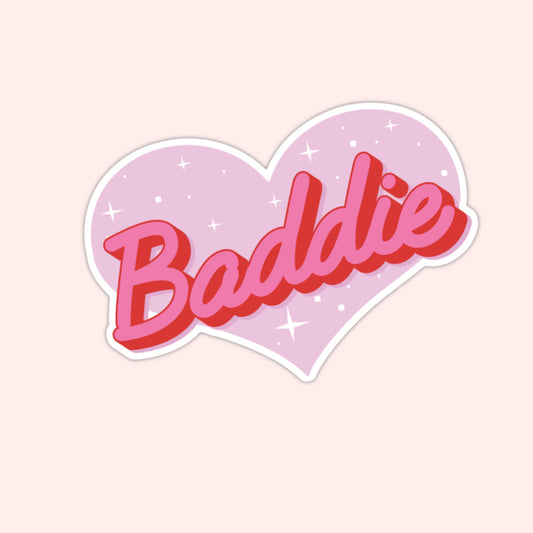 Baddie Barbie Heart Vinyl Sticker