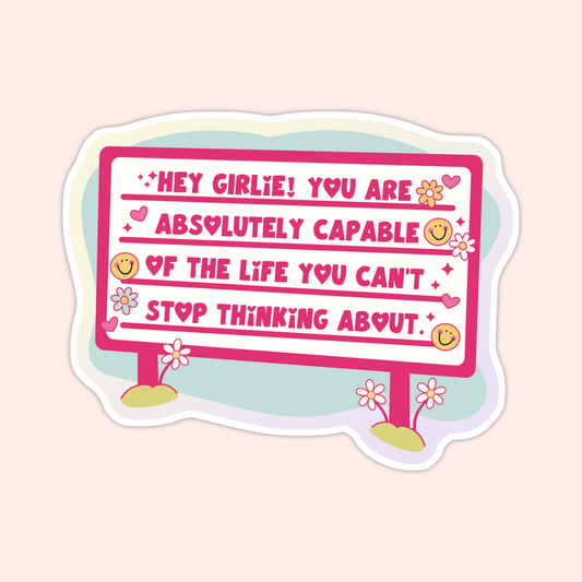 Absolutely Capable Girlie Sticker