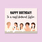 Beloved Sister Birthday Card