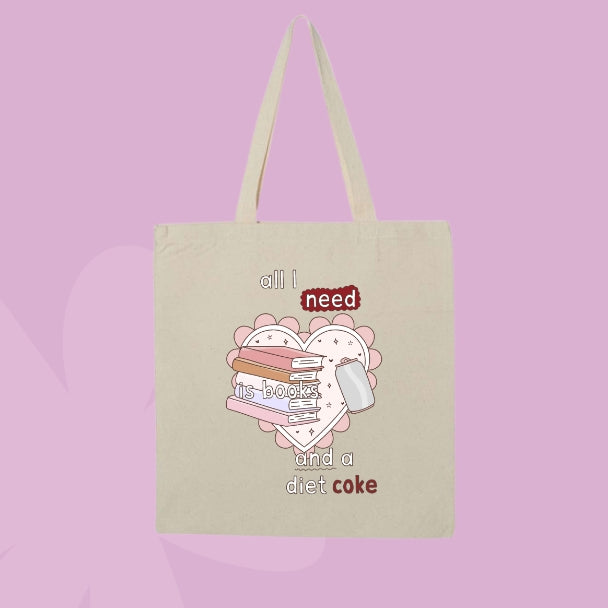 Books and Diet Coke Tote Bag 📚🥤