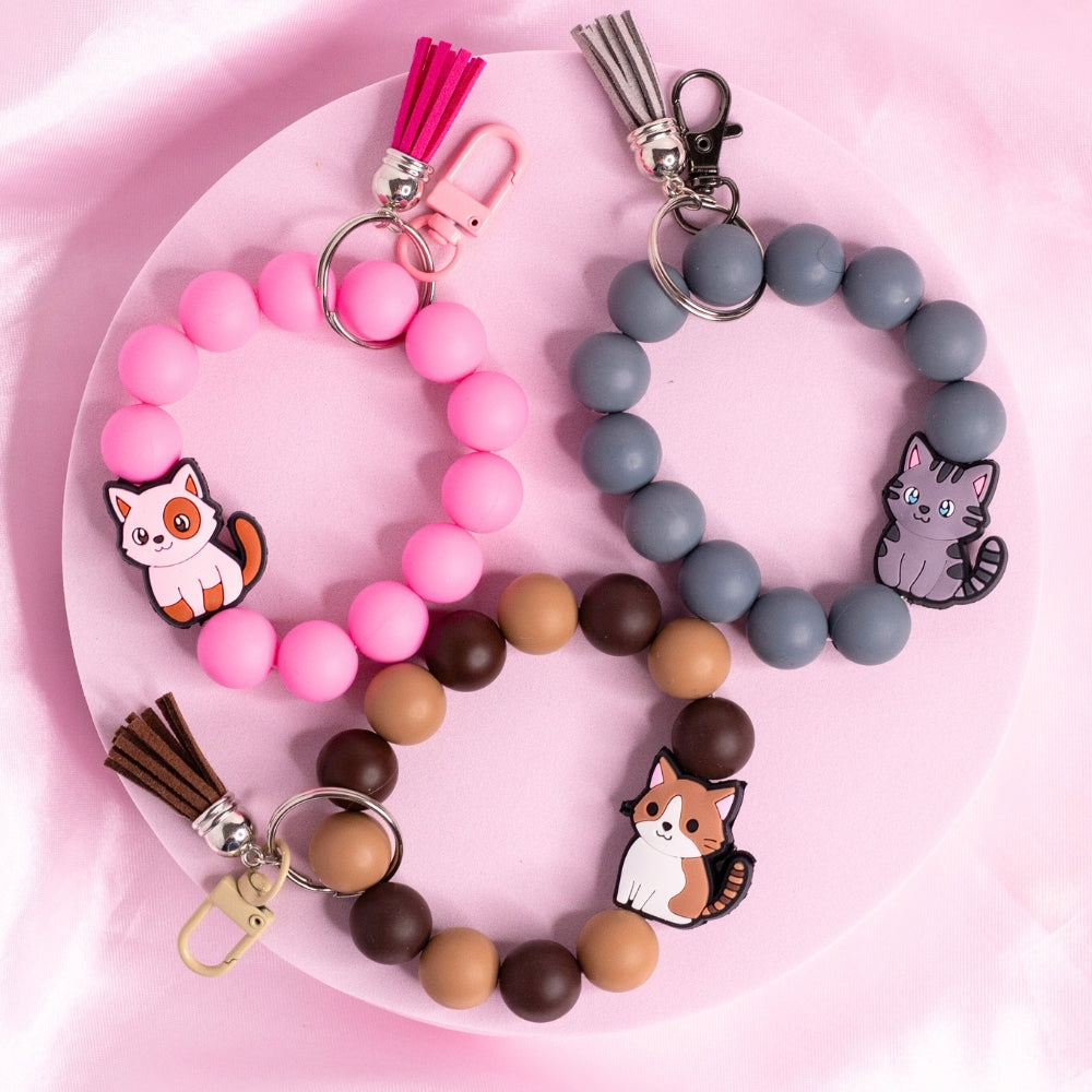 Kitty Love Bracelet Keychain 💖🐾