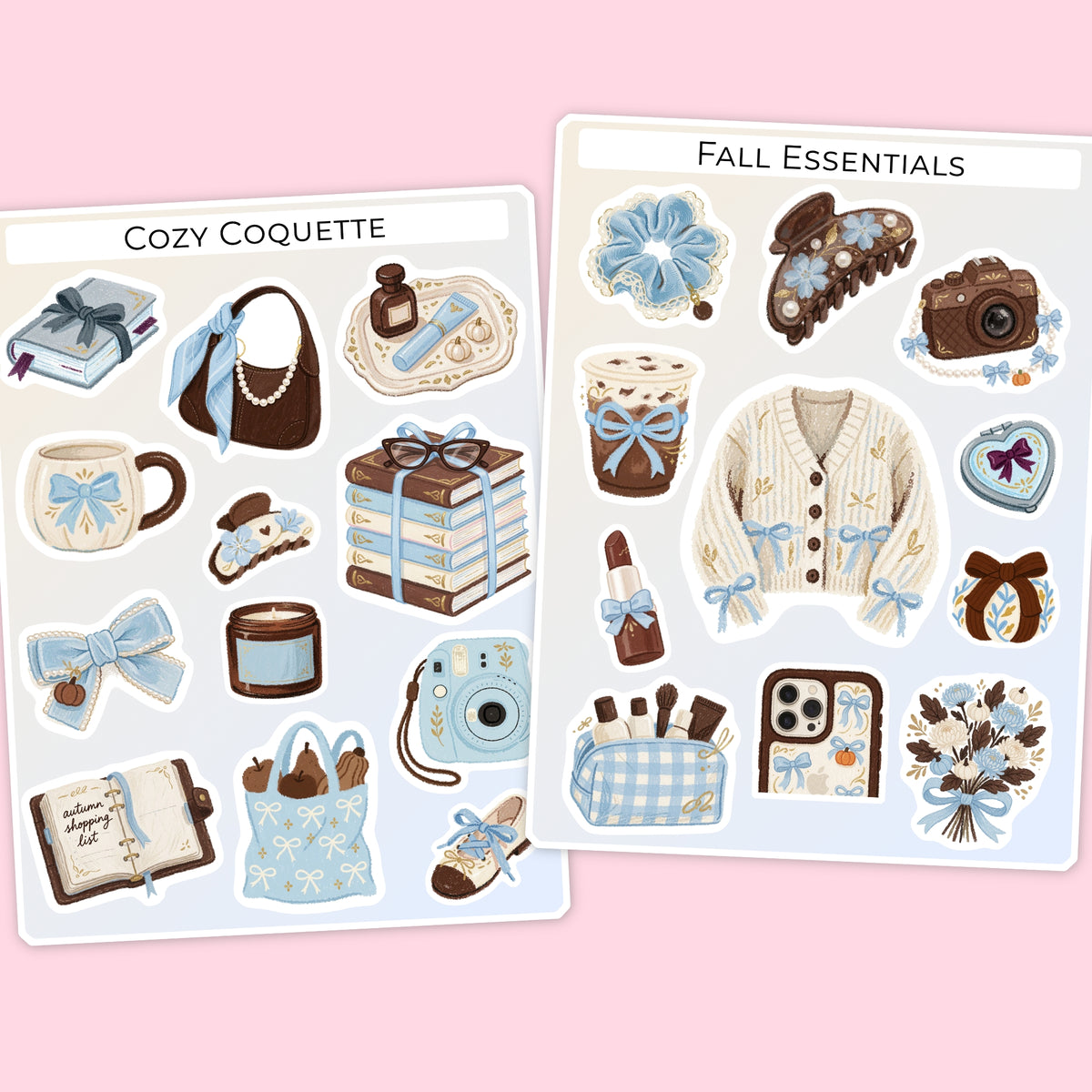 Cozy Coquette Sticker Sheets ☕🎀