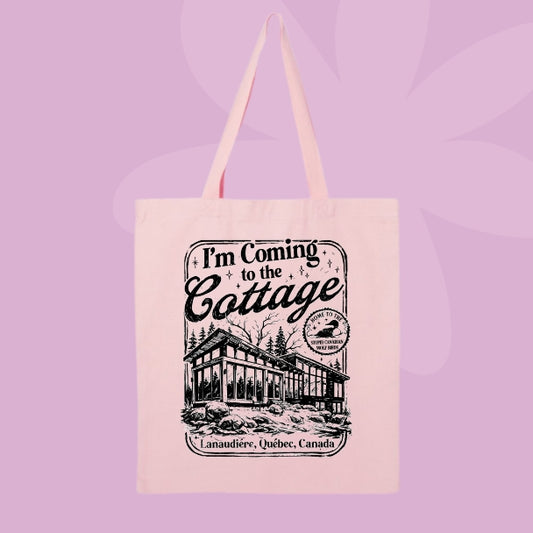 I’m Coming to the Cottage Tote Bag 🏒📚