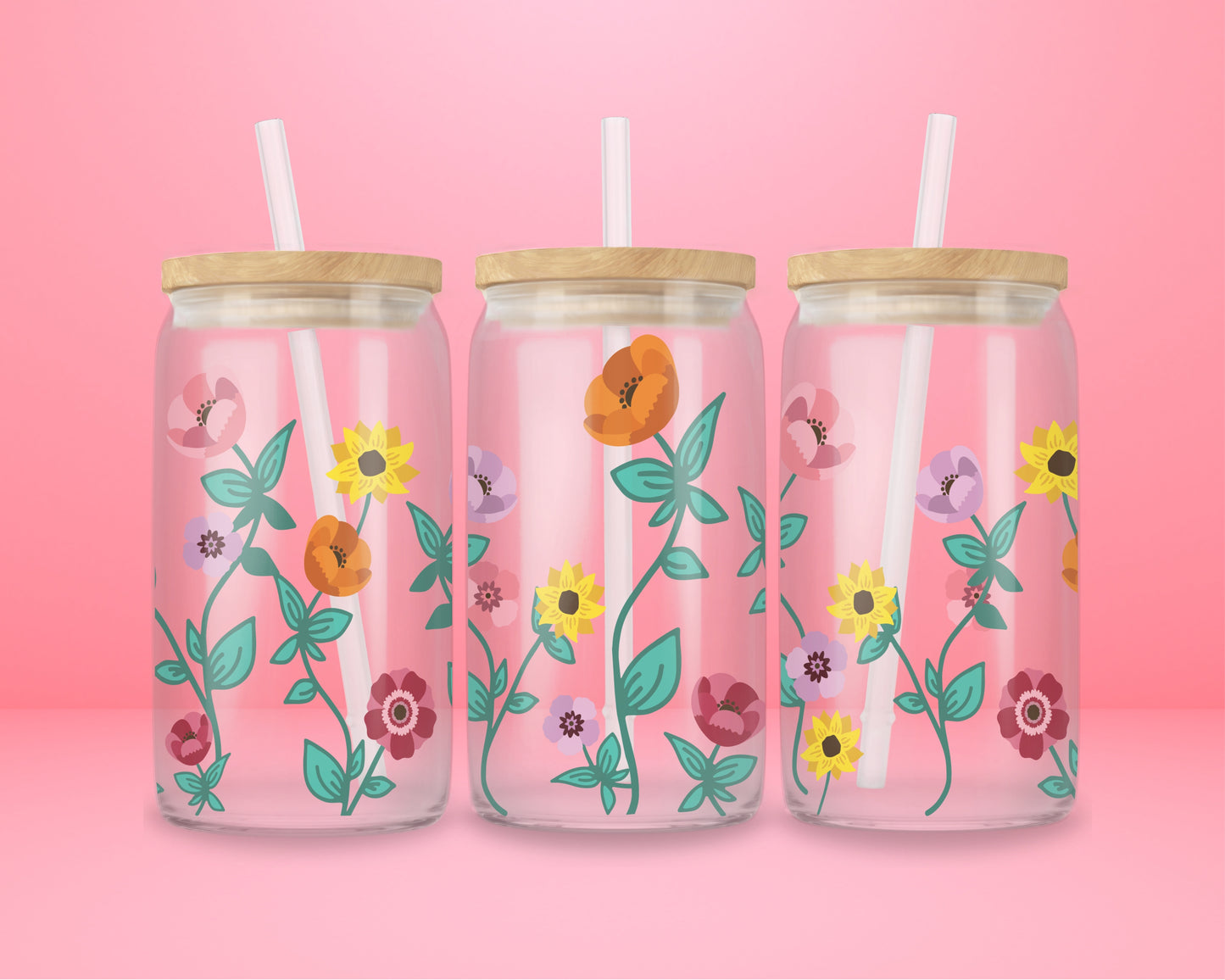 Eras Tour Piano Flowers Glass Can Tumbler 🌸🎹