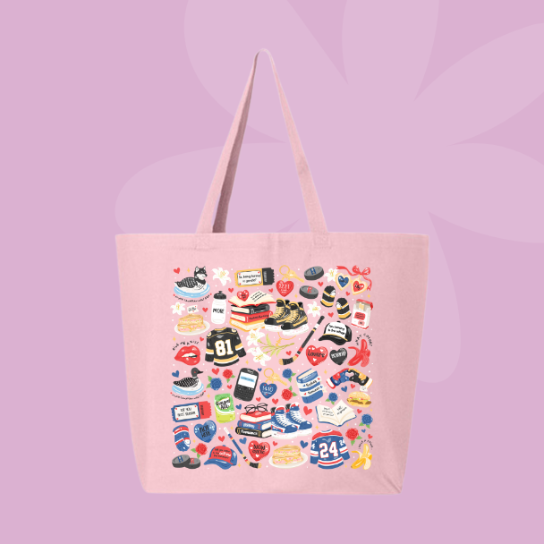 Heated Rivalry Large Tote Bag 🏒💘