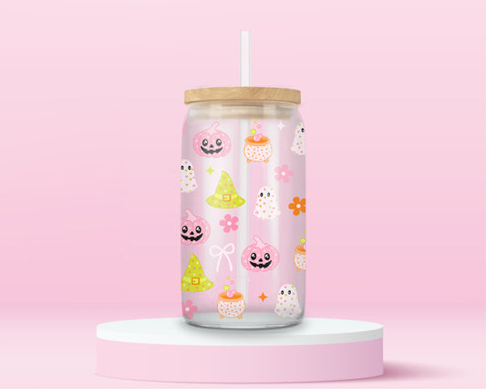 Pink Halloween Tumbler 🎃👻