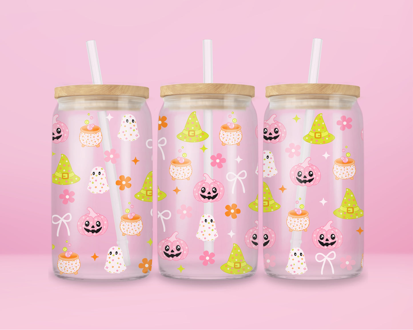 Pink Halloween Tumbler 🎃👻