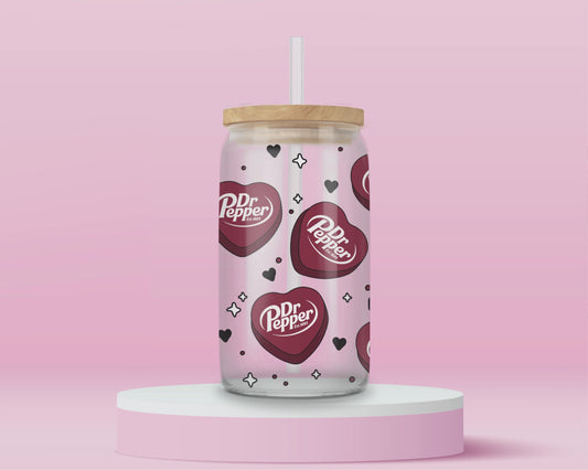 Dr Pepper Love Glass Tumbler 🍒🥤