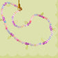 Purple Cherry Beaded Phone Wristlet