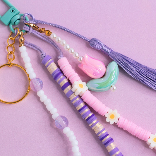 Purple Tulip Charm Purse Keychain 🌷💜