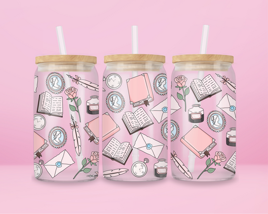 Bookish Romance & Vintage Vibes Tumbler 📚💌