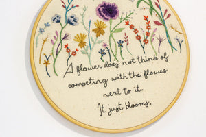 Just Bloom Flower Embroidery | The Femme Bohemain - The Femme Bohemian
