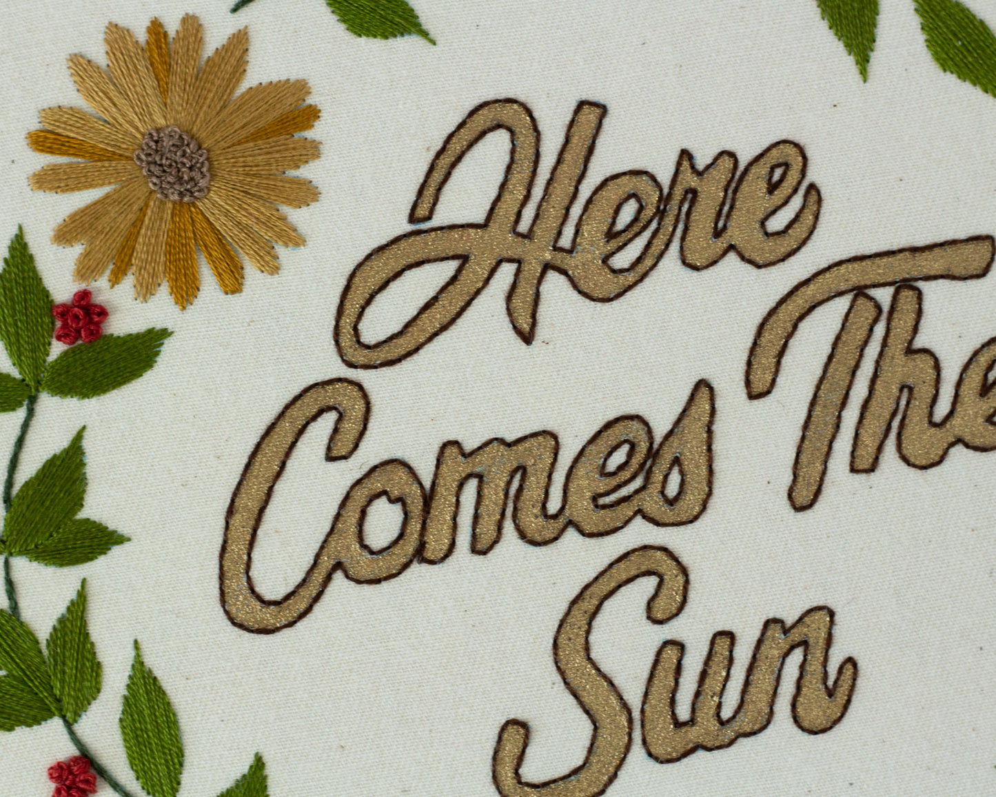 Custom Wreath Embroidery, Here Comes The Sun | The Femme Bohemian