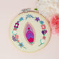 Pink Yoni Flower - Vulva Art - Embroidery Hoop