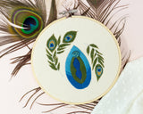 Transgender Vulva Art - Peacock Embroidery
