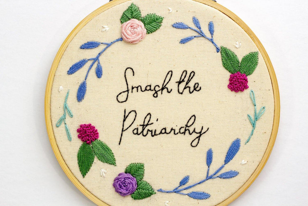 Smash the patriarchy close up