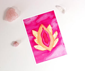 Crystal Vulva | Art Print | The Femme Bohemian - The Femme Bohemian