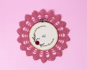 Swear Word, Mini Embroidery Hoop - The Femme Bohemian - The Femme Bohemian