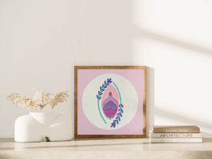 Yoni - Vagina Art - Flower Vulva Art Print