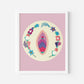 Pink Aesthetic Vulva Flower Embroidery Print – Feminist Floral Wall Decor 🌸💖