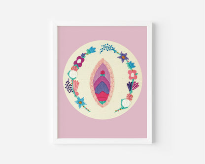 Pink Aesthetic - Vulva Flower - Art Print