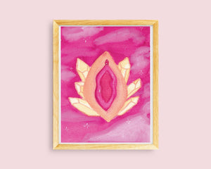 Crystal Vulva | Art Print | The Femme Bohemian - The Femme Bohemian