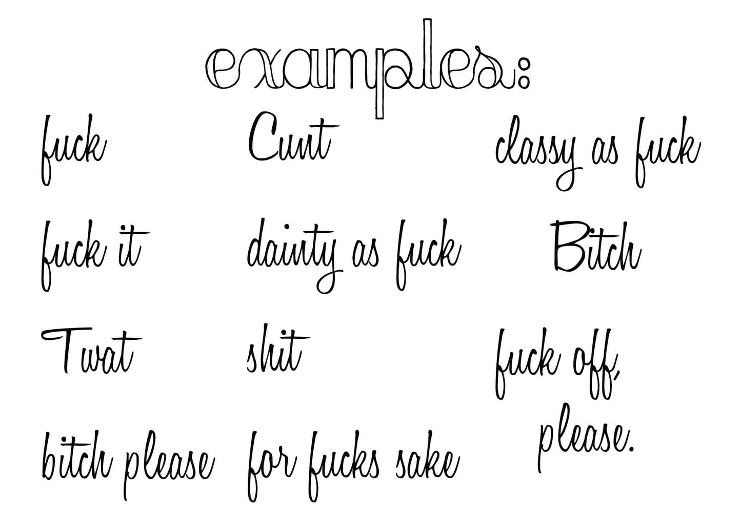 swear examples